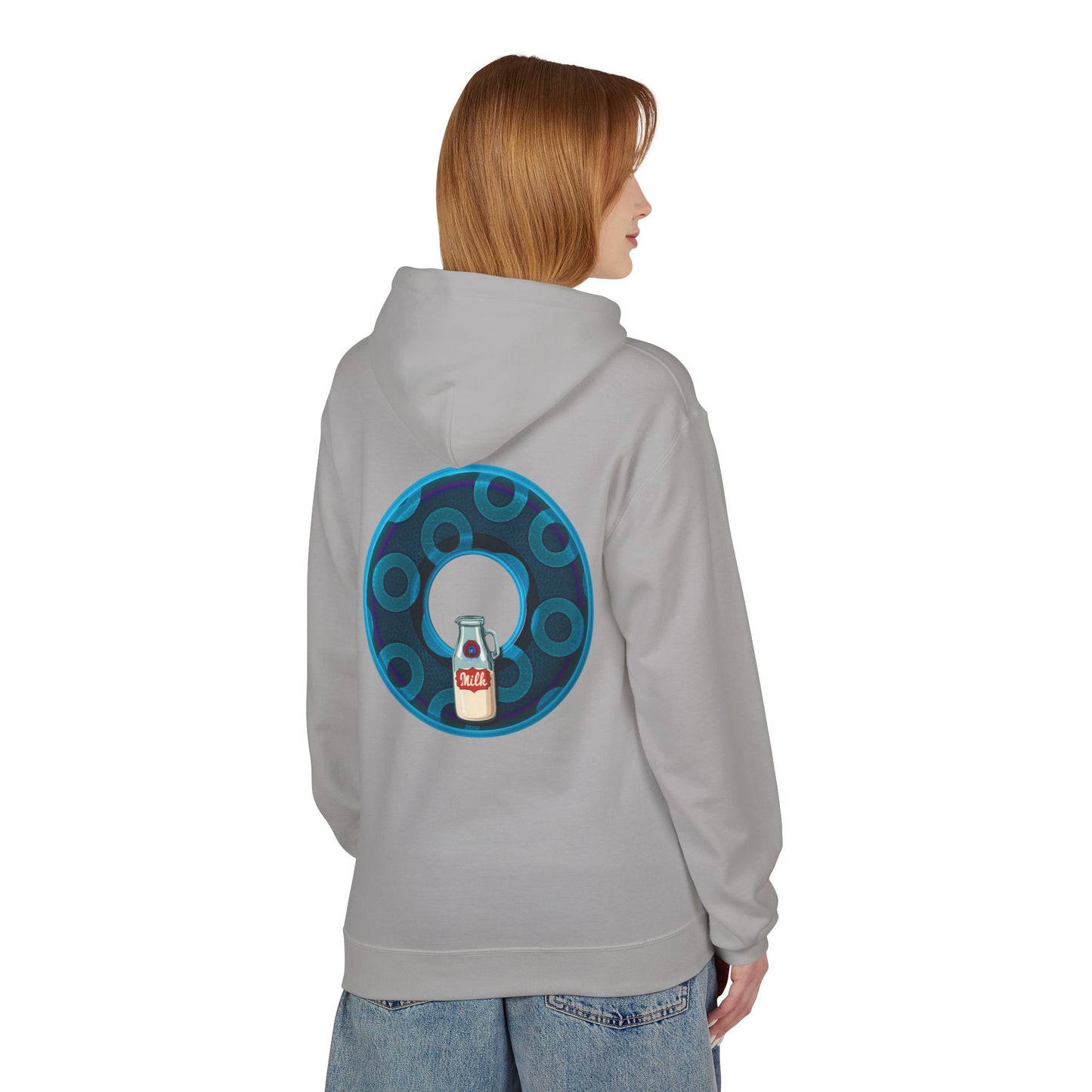 Fleece Harry Hoodies [Midweight Soft-style] - "Wooked Cream Dairy - YEMSG Donut" - blue/blue rustic paradox donut - variant 7