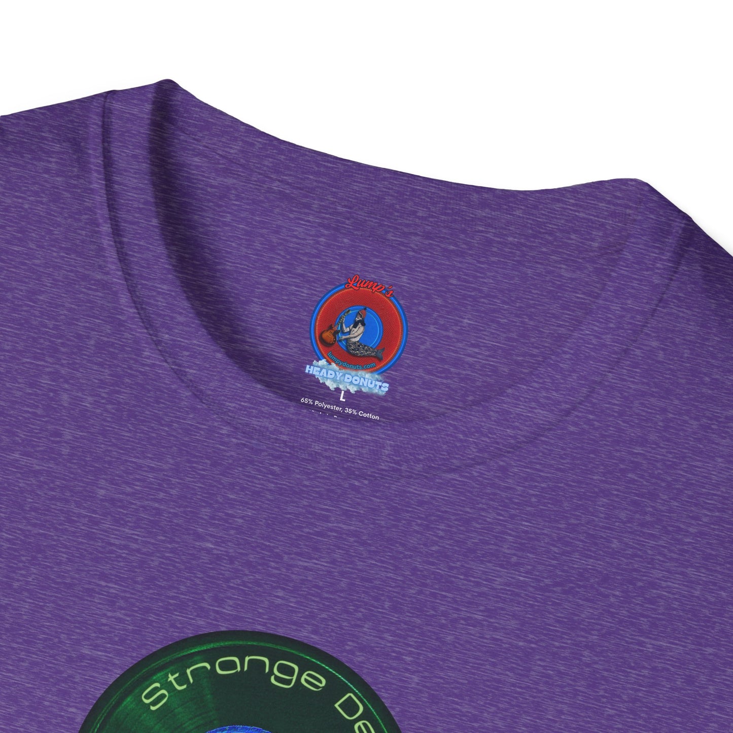 Classic Donut Tee - Unisex Soft-Style - "The Strangely Designed Donut Tee" - series 1.0 - green donut