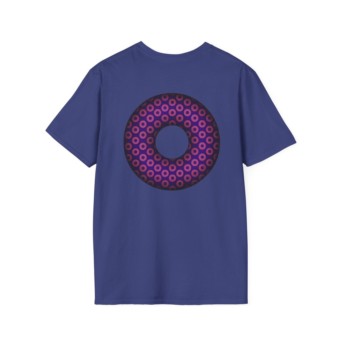 Plain Donuts/Unisex Soft-Style - "Plain Paradoxical Grided Donuts" - magenta/purple donuts