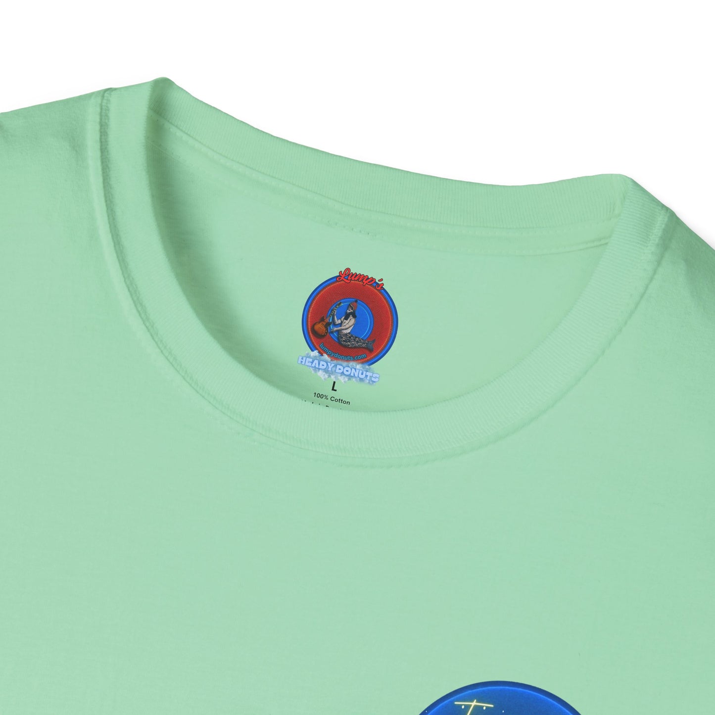 Classic Donut Tee - Unisex Soft-Style - "The Donut Reprise" - ice cold blue donut