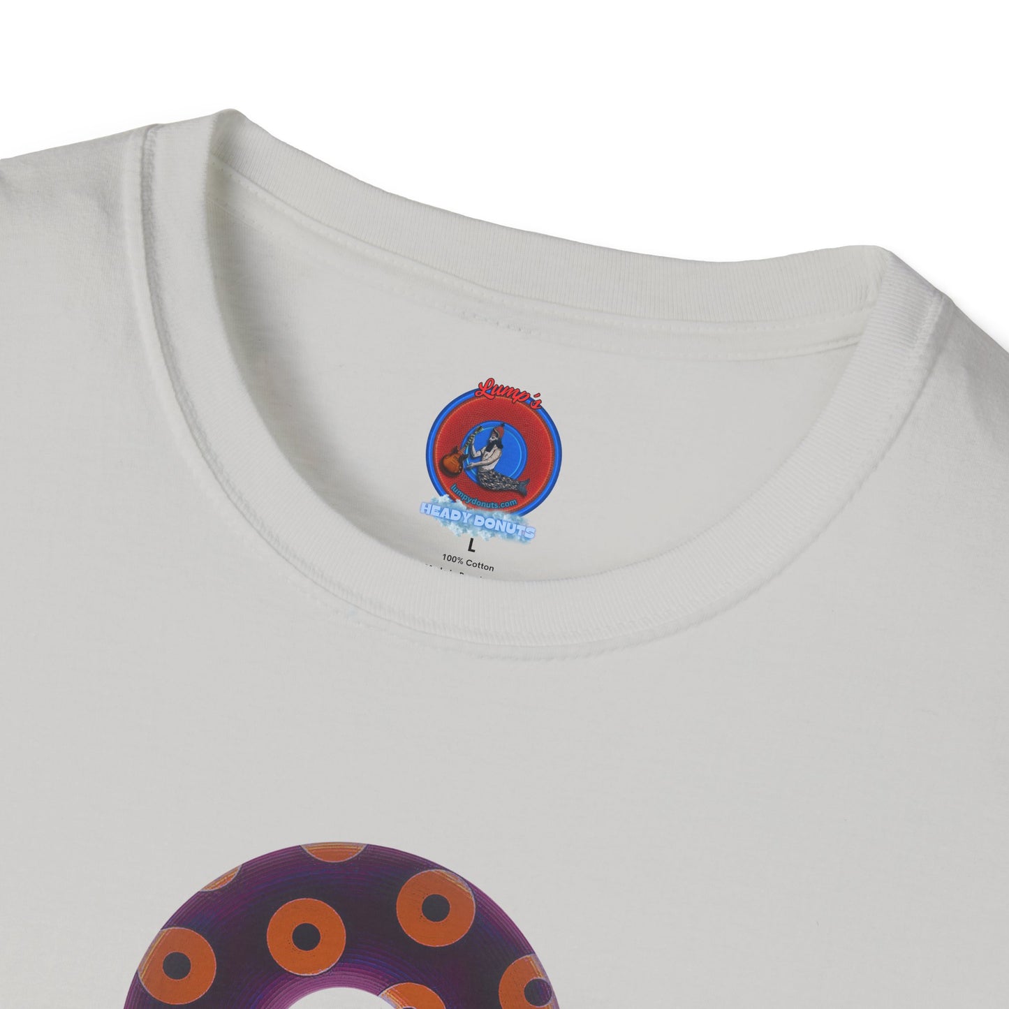 Plain Donuts/Unisex Soft-Style - "Plain Blimpy Paradoxical Donuts" - dark red-purple/orange donuts