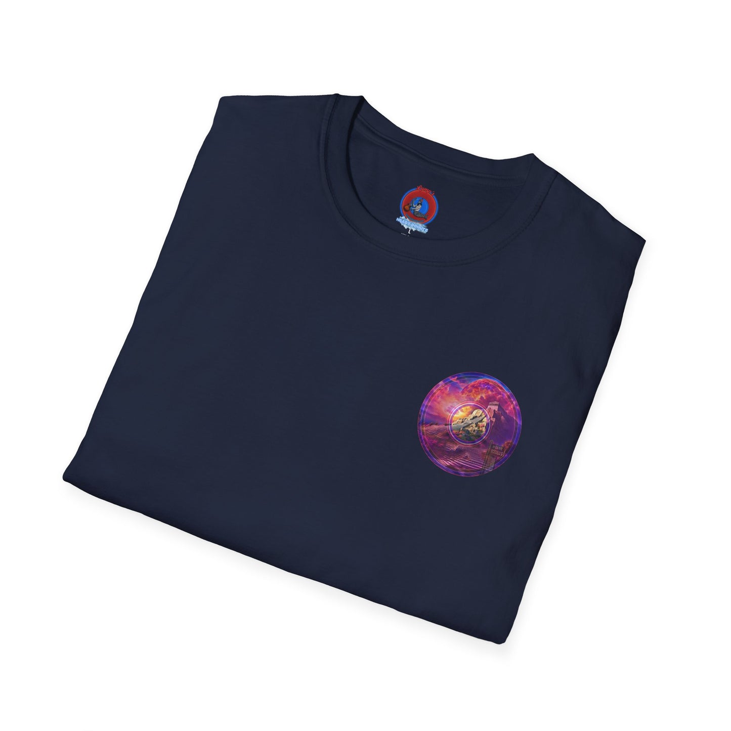 Classic Donut Tee - Unisex Soft-Style - "Icculus's Mountain Donuts " - series 1.0  - purple-ish donut