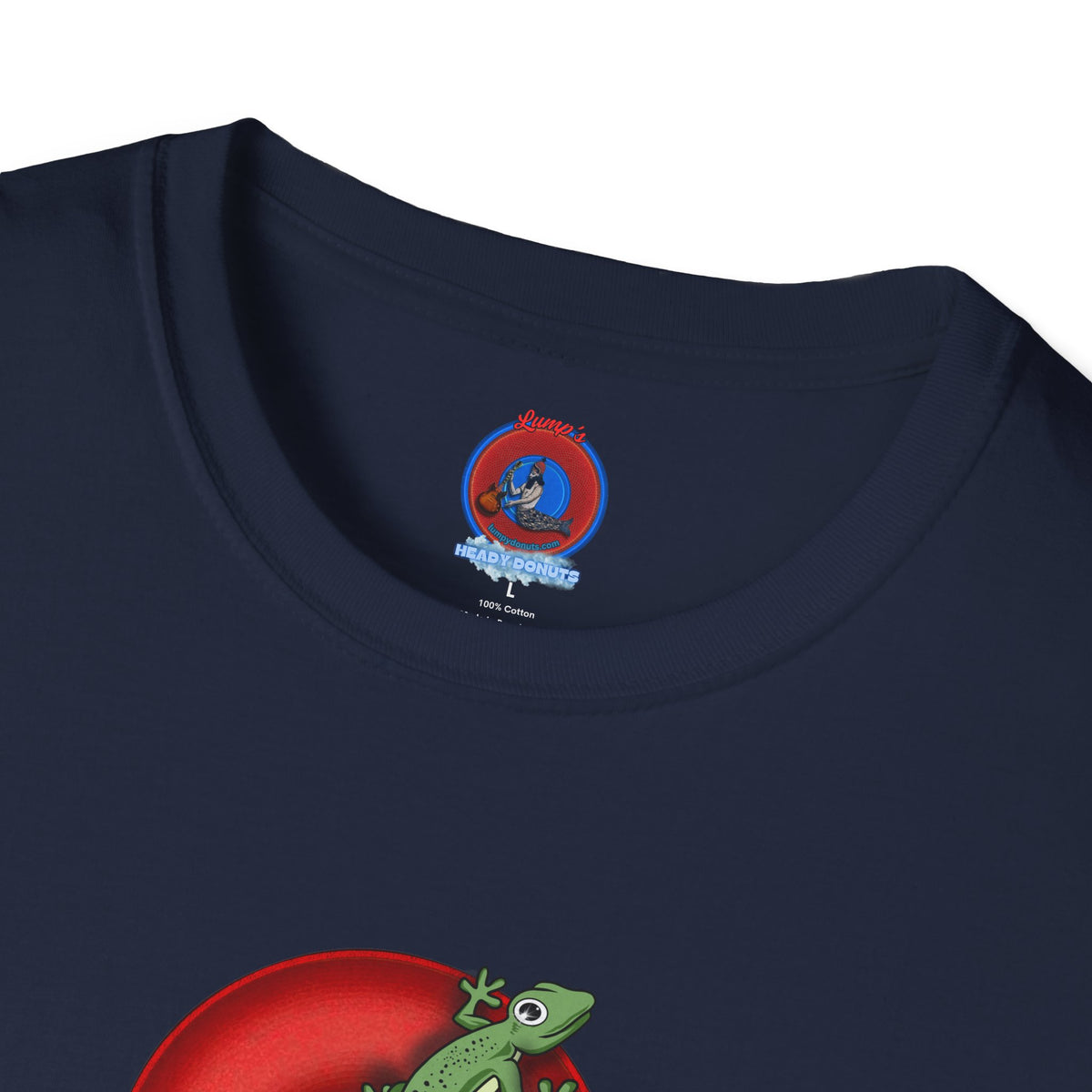 Classic Donut Tee - Unisex Soft-Style - "Practically Extinct Tee Shirt" - plump vivid red donut - variant 1