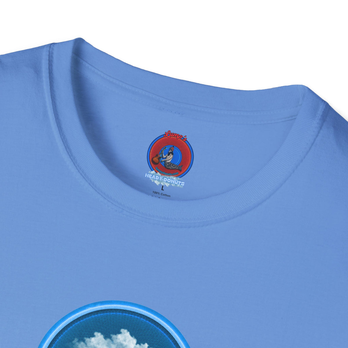 Classic Donut Tee - Unisex Soft-Style - "Got Rhombus?" - series 1.0  - variant 1 - blue/blue donut