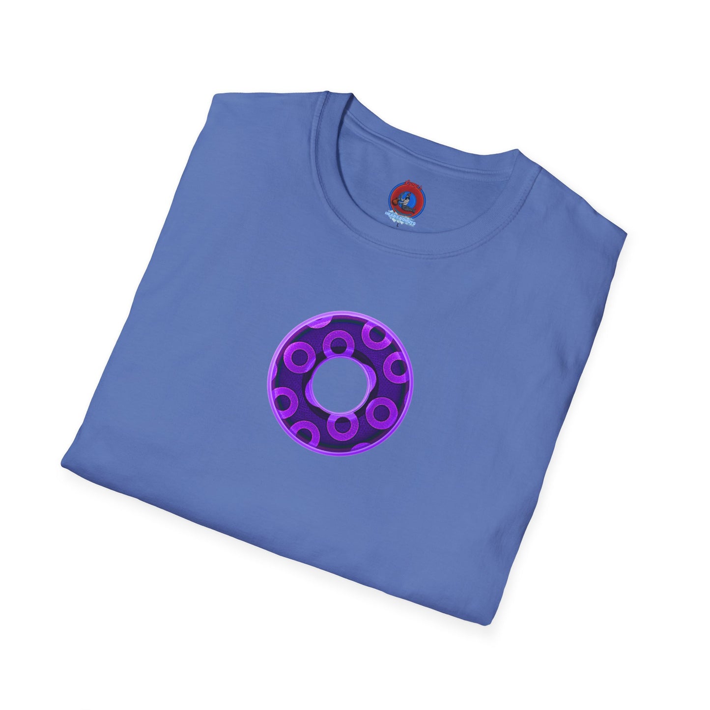 Plain Donuts/Unisex Soft-Style - "Plain Rustic Paradoxical Donuts" - light purple/dark purple donuts