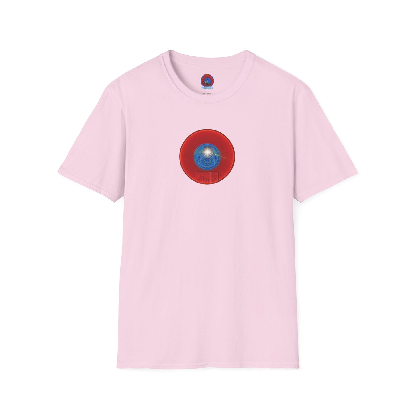 Classic Donut Tee - Unisex Soft-Style - "Golgi Donuts" - vivid red donut - variant 1