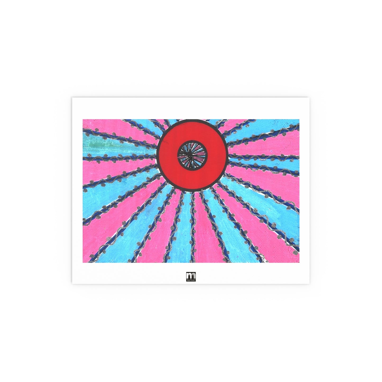 Matters Artwork - "Donut w/Pink & Blue Rays" - Poster Nut Print - 11" x 14"