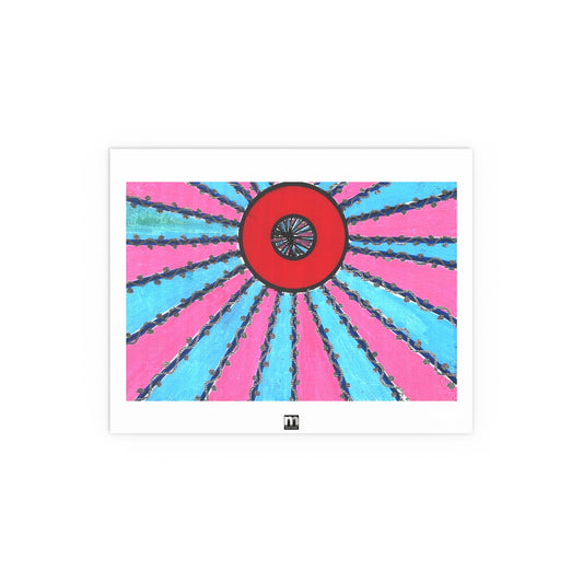Matters Artwork - "Donut w/Pink & Blue Rays" - Poster Nut Print - 11" x 14"