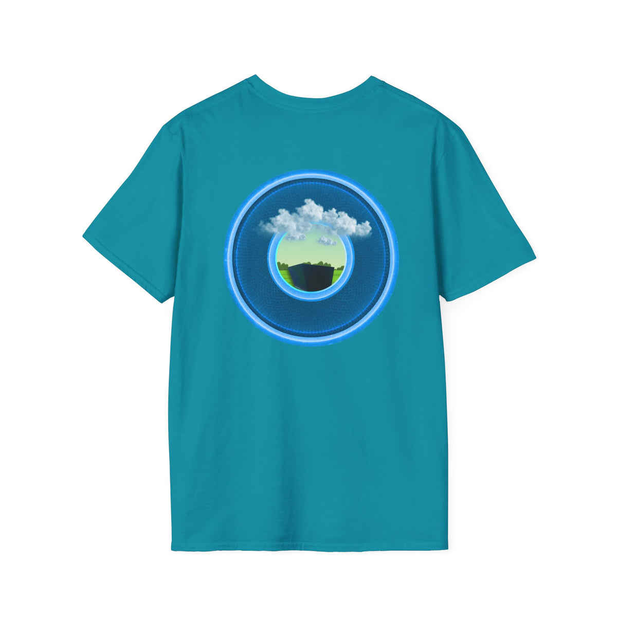 Classic Donut Tee - Unisex Soft-Style - "Got Rhombus?" - series 1.0  - variant 1 - blue/blue donut