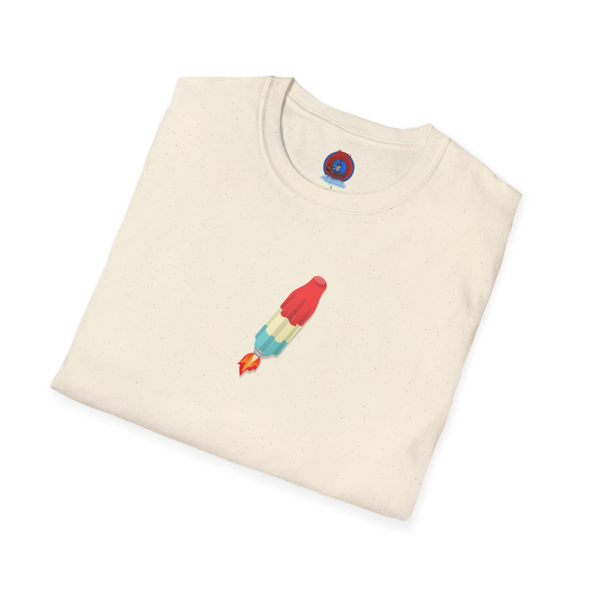 Classic Donut Tee - Unisex Soft-Style - "Blow this Popsicle Stand" - red/blue/cream - bomb pop