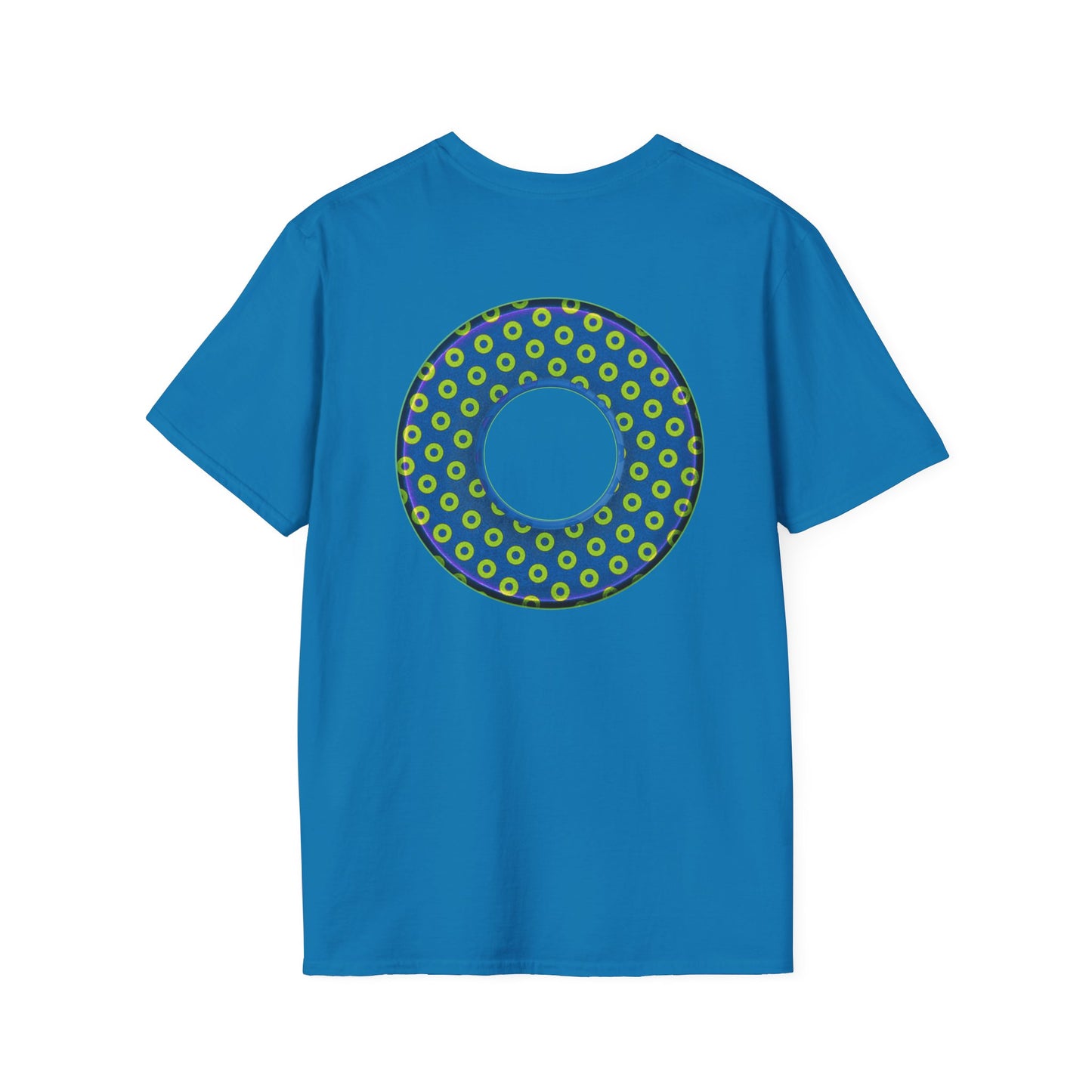 Plain Donuts/Unisex Soft-Style - "Plain Electric Paradoxical Donuts" - yellow/blue donuts