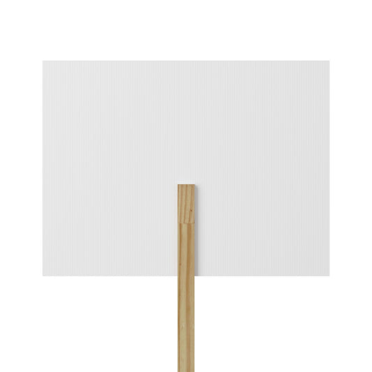 Meatstick Meet Sign - rustic red/blue donut print w/light royal blue background