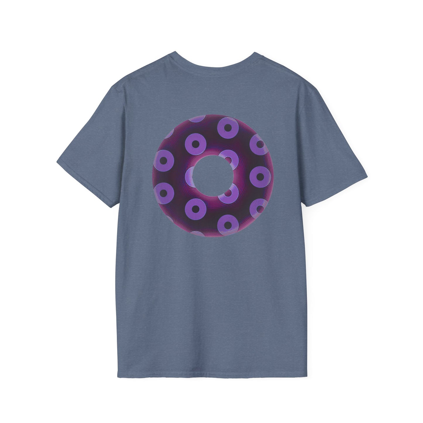 Plain Donuts/Unisex Soft-Style - "Plain Blimpy Paradoxical Donuts" - dark red violet/light purple donuts
