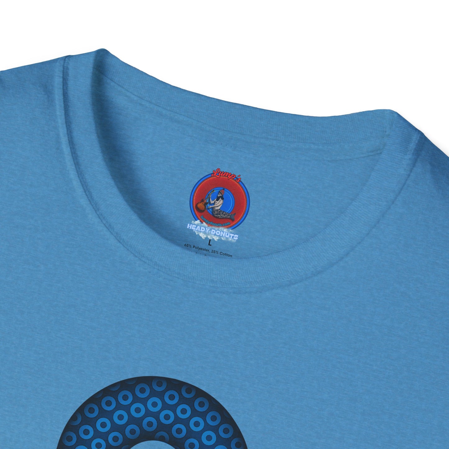 Plain Donuts/Unisex Soft-Style - "Plain Paradoxical Grided Donuts" - light blue/dark blue donuts