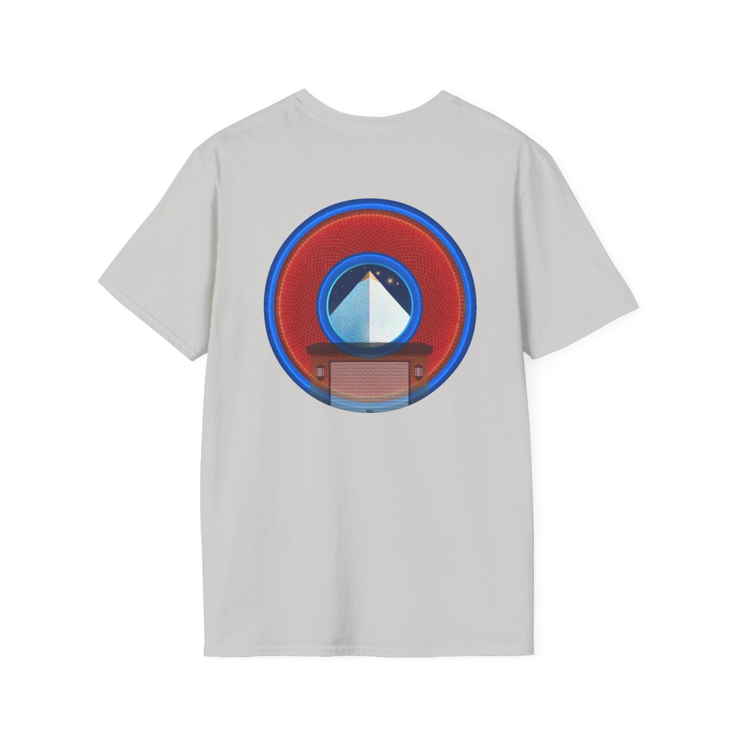 Classic Donut Tee - Unisex Soft-Style - "Limestone Donuts so Large" - variant 2 - red donuts w/garage