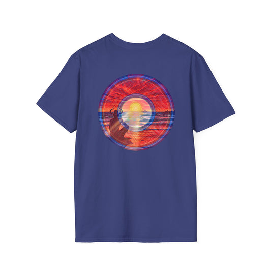 Classic Donut Tee - Unisex Soft-Style - "The Squirming Donut" - red picture donut
