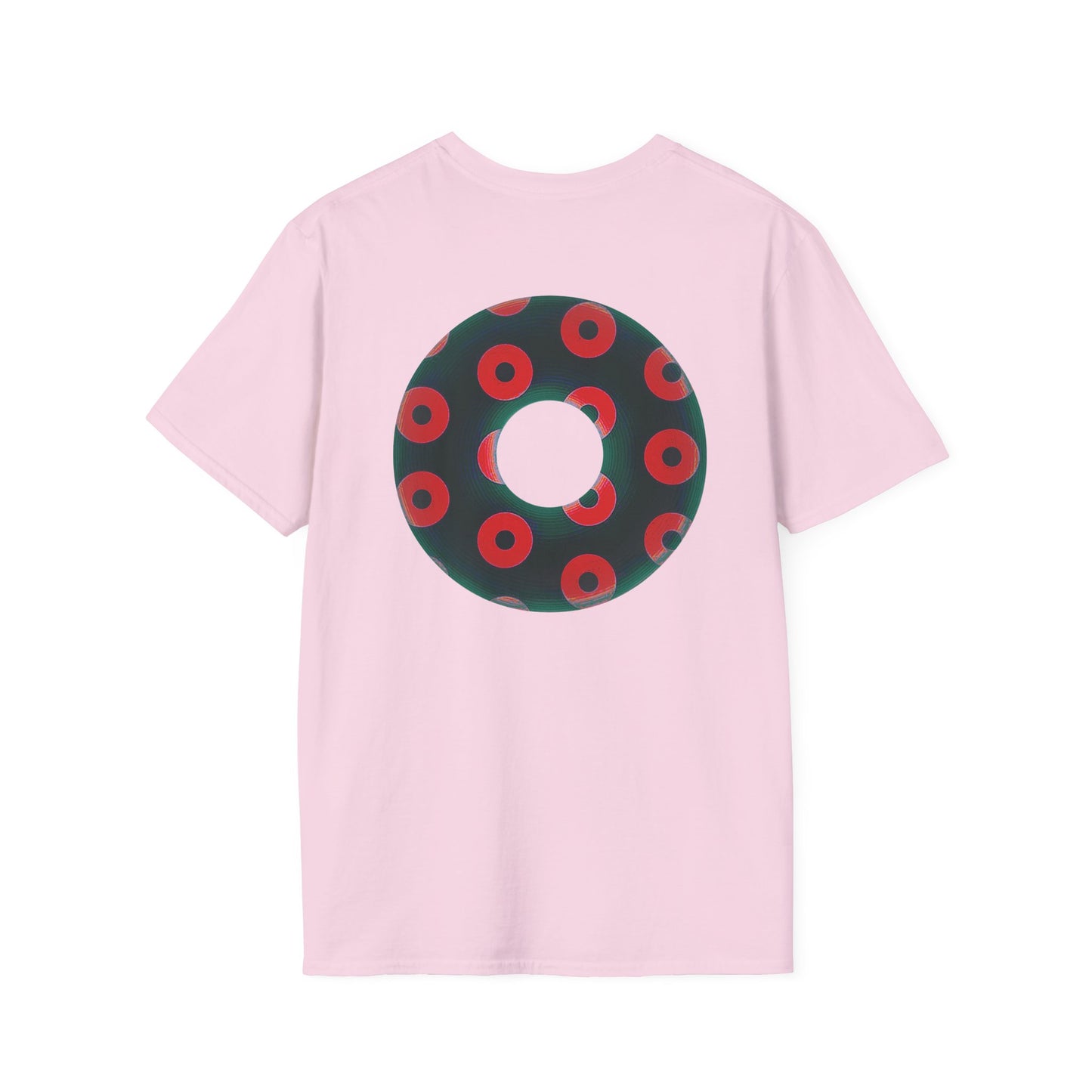 Plain Donuts/Unisex Soft-Style - "Plain Blimpy Paradoxical Donuts" - dark green/red donuts
