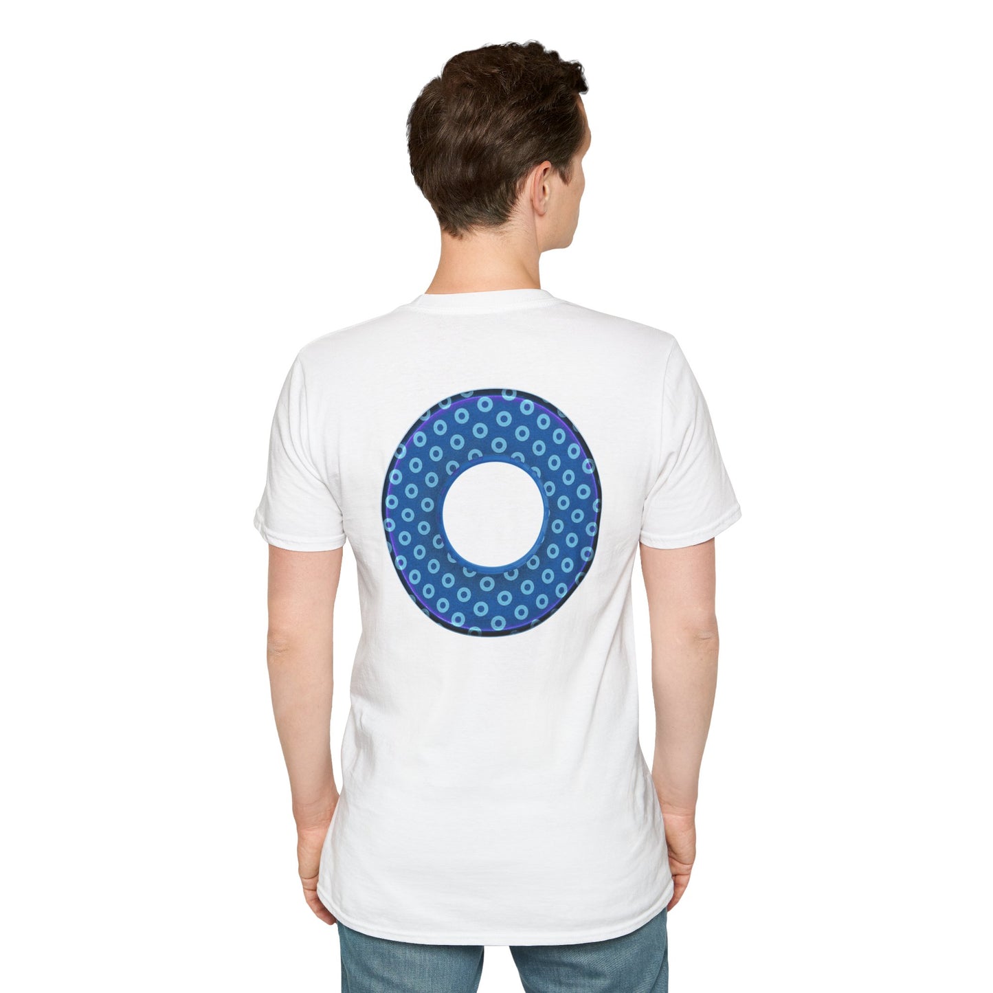 Plain Donuts/Unisex Soft-Style - "Plain Electric Paradoxical Donuts" - light blue/dark blue donuts