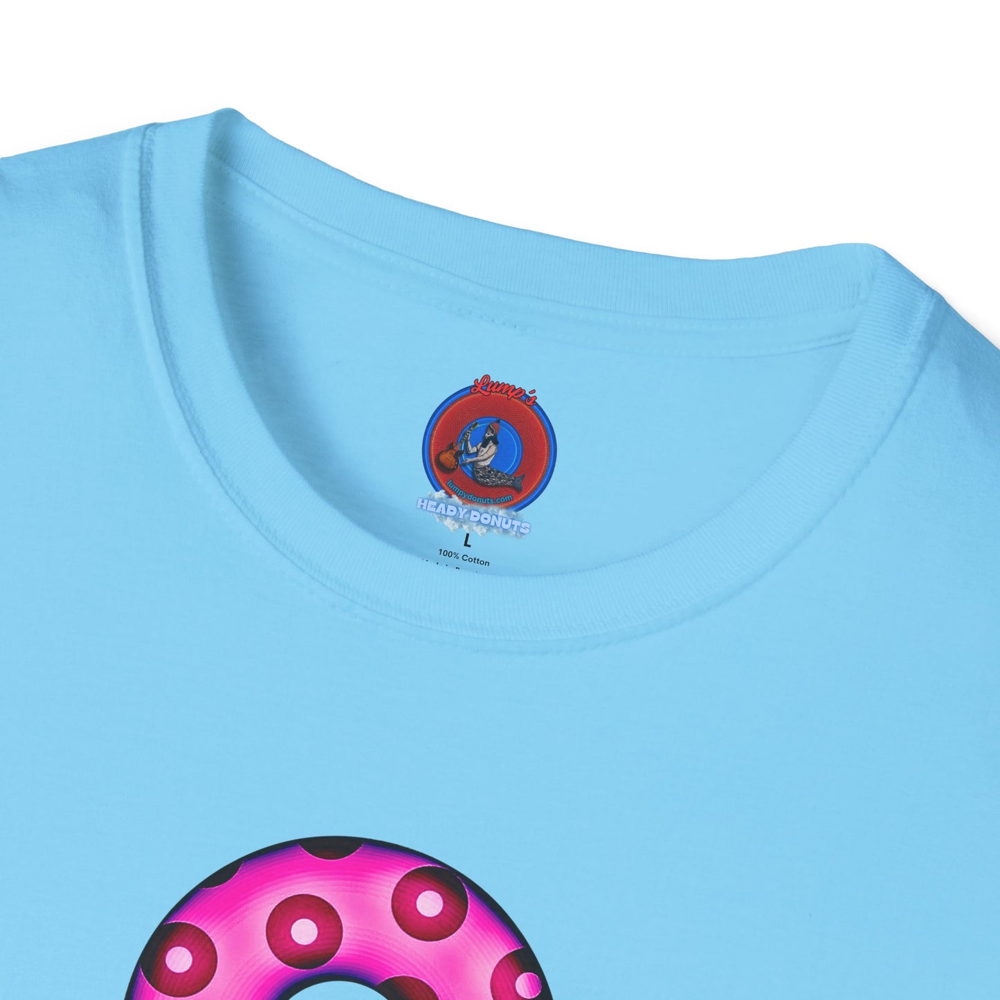 Plain Donuts/Unisex Soft-Style - "Plain Blimpy Paradoxical Donuts" - bright magenta/red donuts