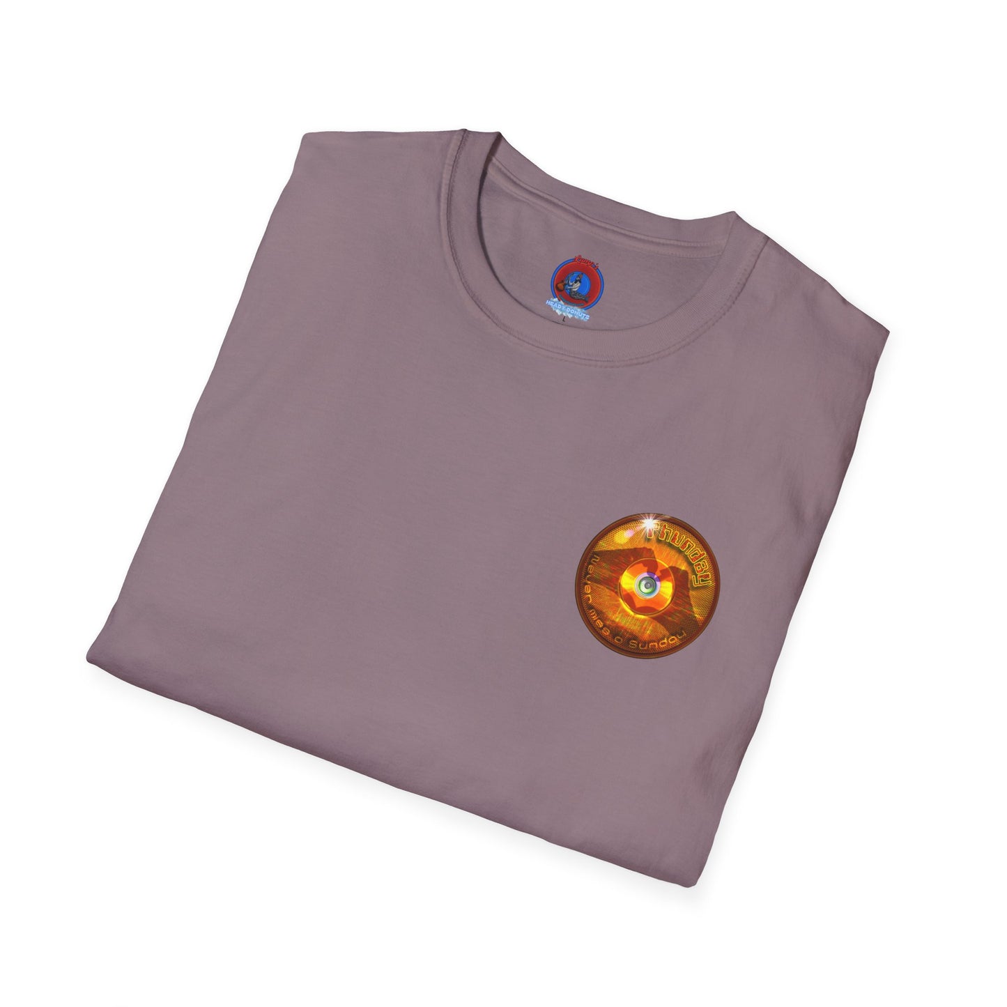 Classic Donut Tee - Unisex Soft-Style - "Sunday Phunday" - series 1.0 - variant 2 - gold donut