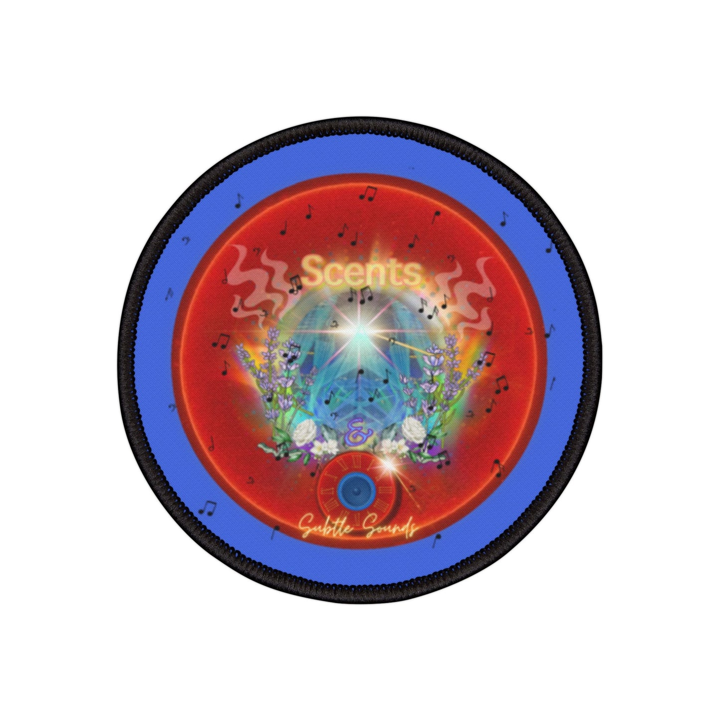 Iron-On Donut Patch - "The Scented & Subtly Delicious Donut Patch" - vivid red donut