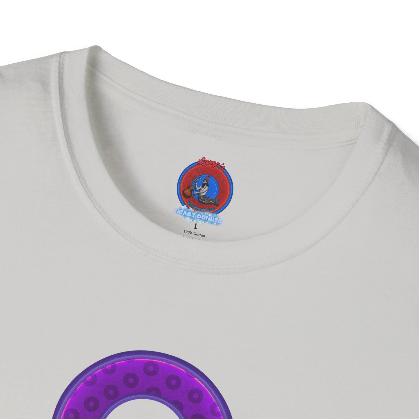 Plain Donuts/Unisex Soft-Style - "Plain Wide Mouthed Paradoxical Donuts" - purple/dark purple donuts
