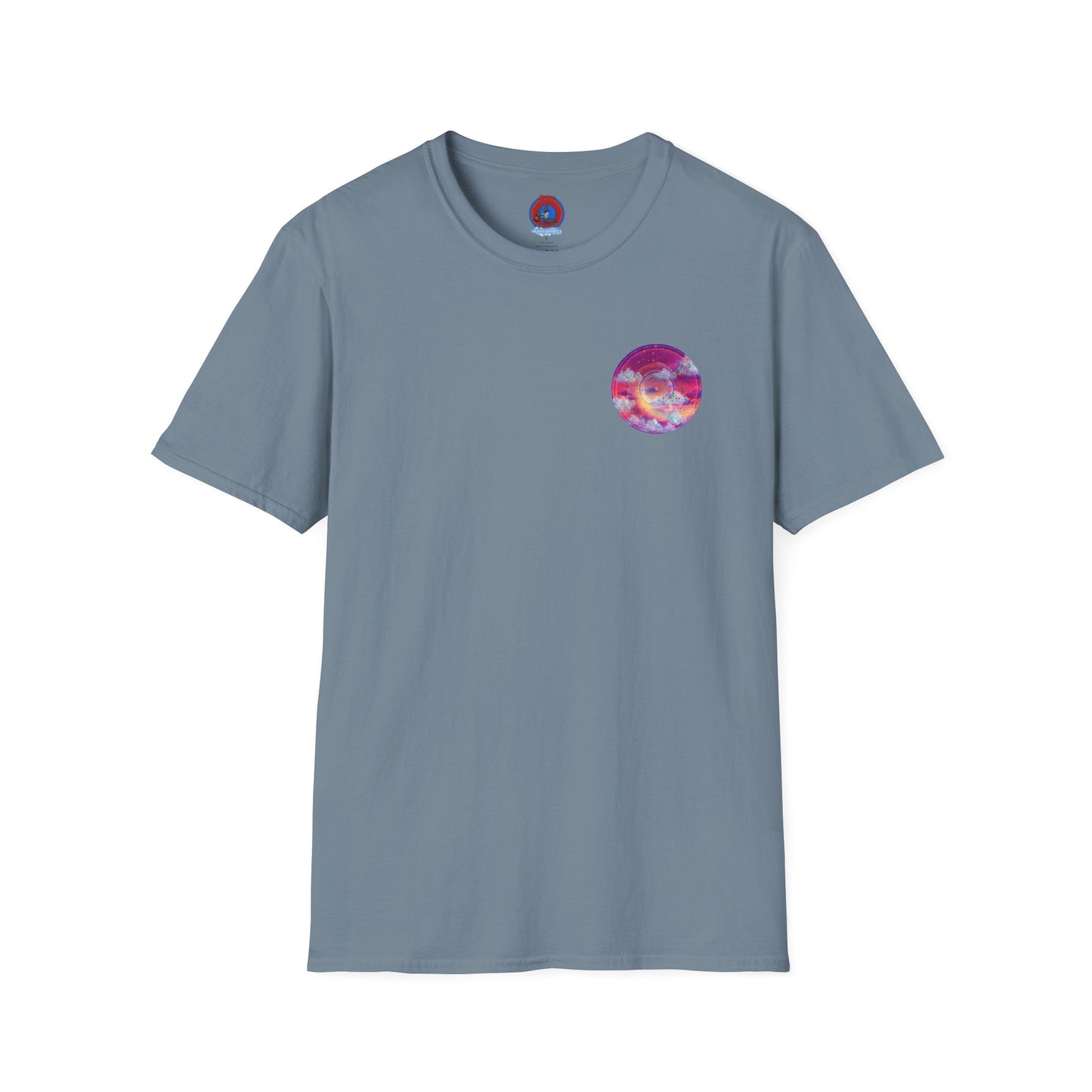 Classic Donut Tee - Unisex Soft-Style - "Conjurers of Donuts" - series 1.0  - magenta/purple donut
