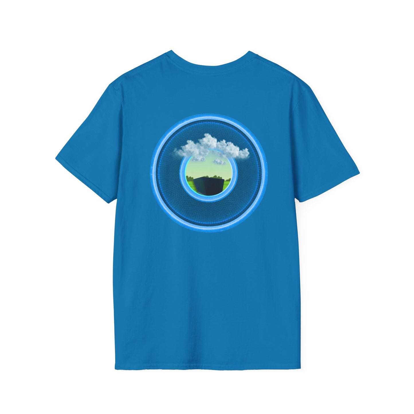Classic Donut Tee - Unisex Soft-Style - "Got Rhombus?" - series 1.0  - variant 1 - blue/blue donut