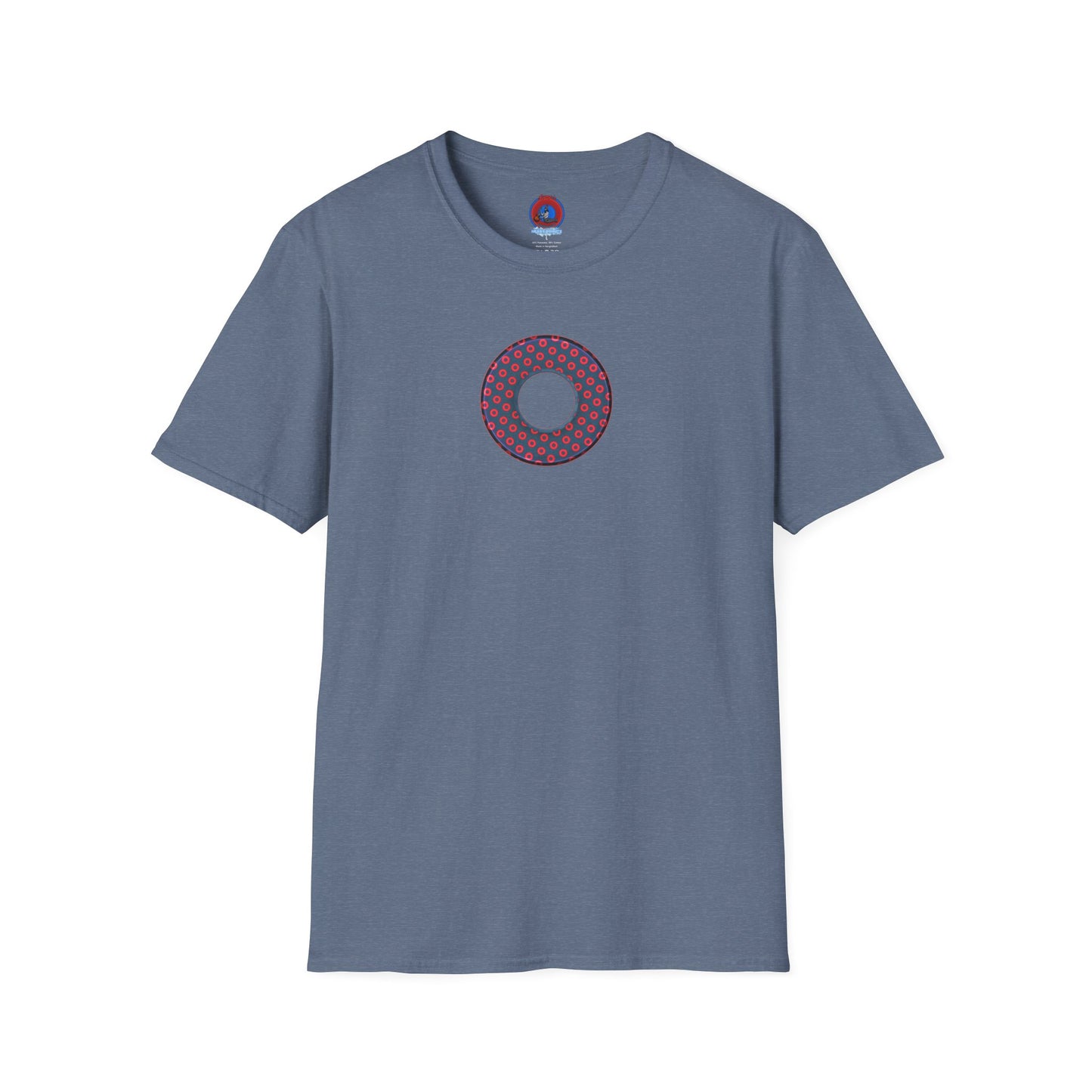 Plain Donuts/Unisex Soft-Style - "Plain Electric Paradoxical Donuts" - navy blue/red donuts