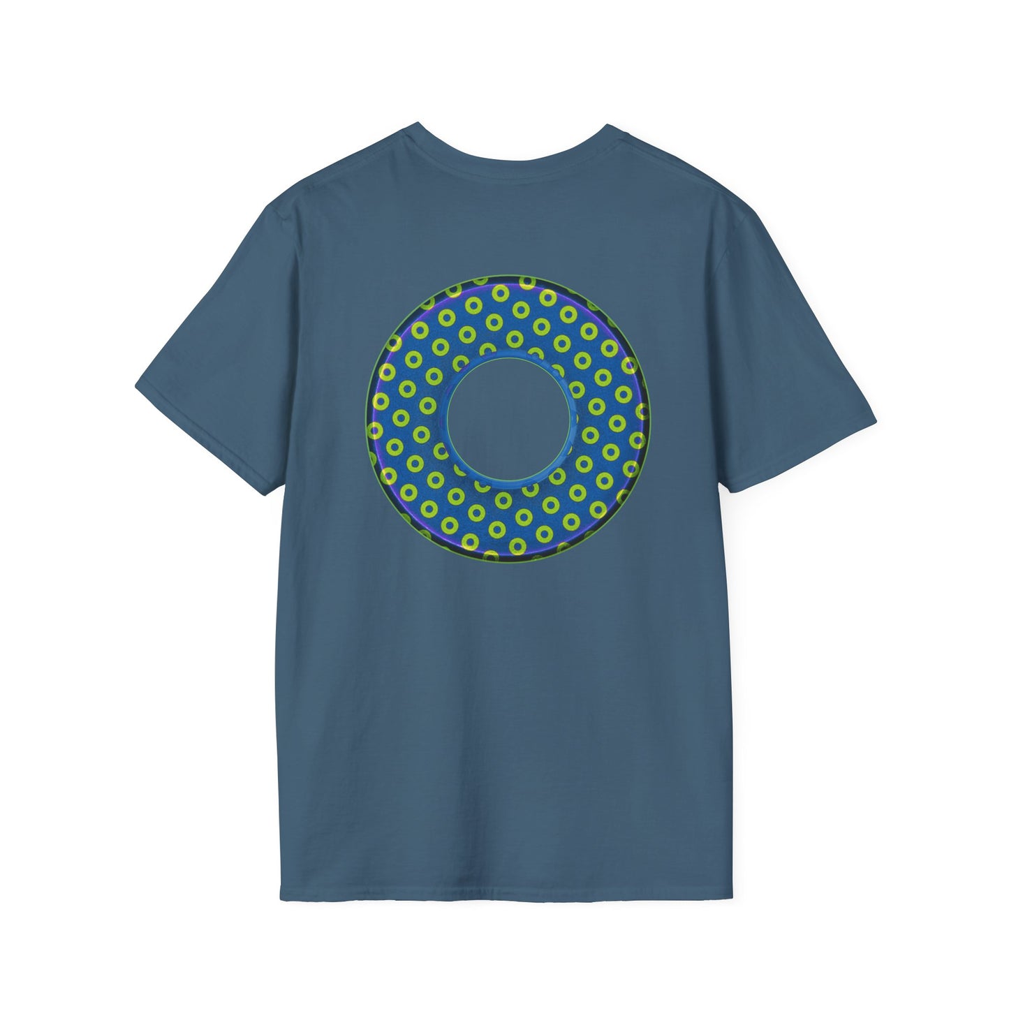 Plain Donuts/Unisex Soft-Style - "Plain Electric Paradoxical Donuts" - yellow/blue donuts