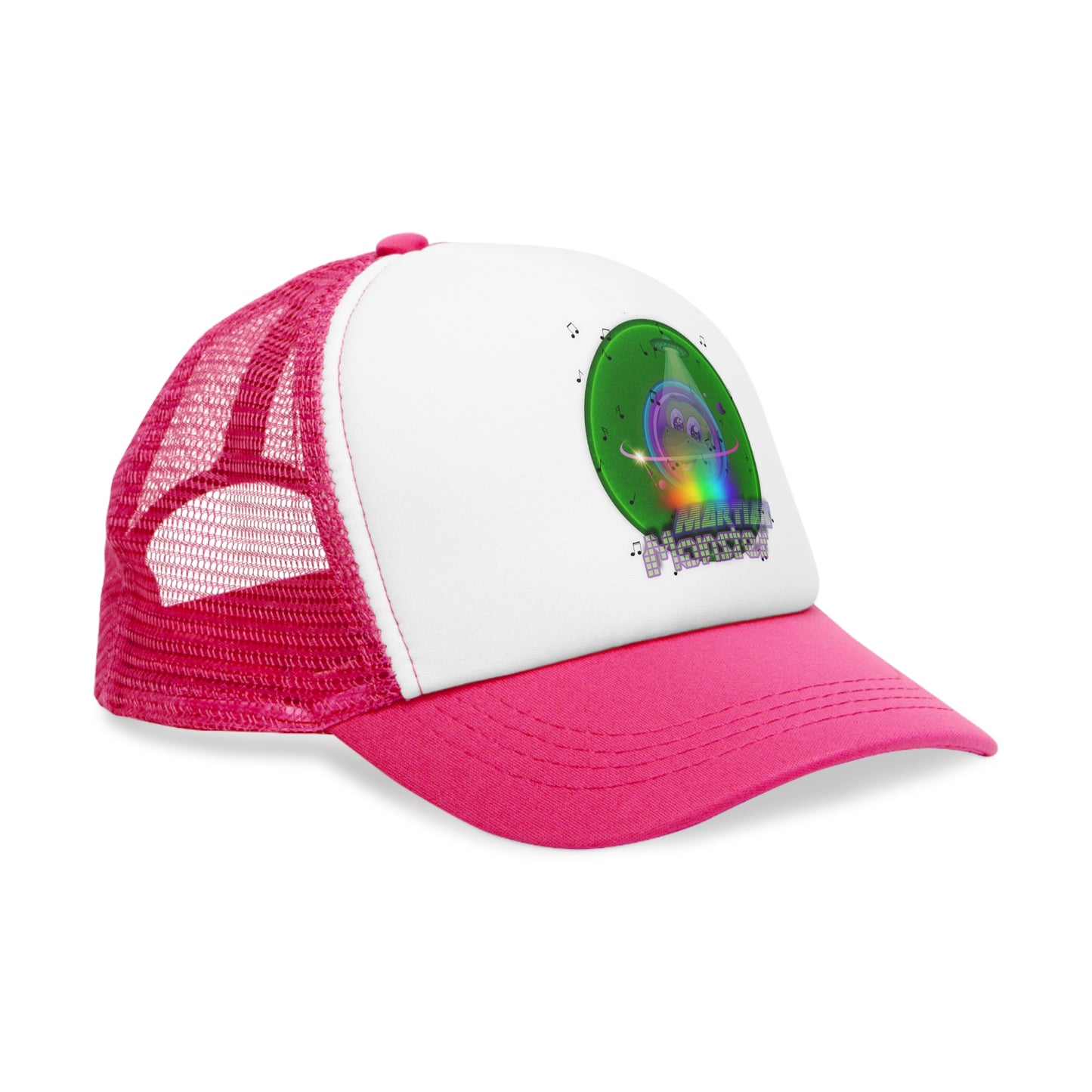 Lumpy Trucker Hat - "My Phavorite Martian" - green donut