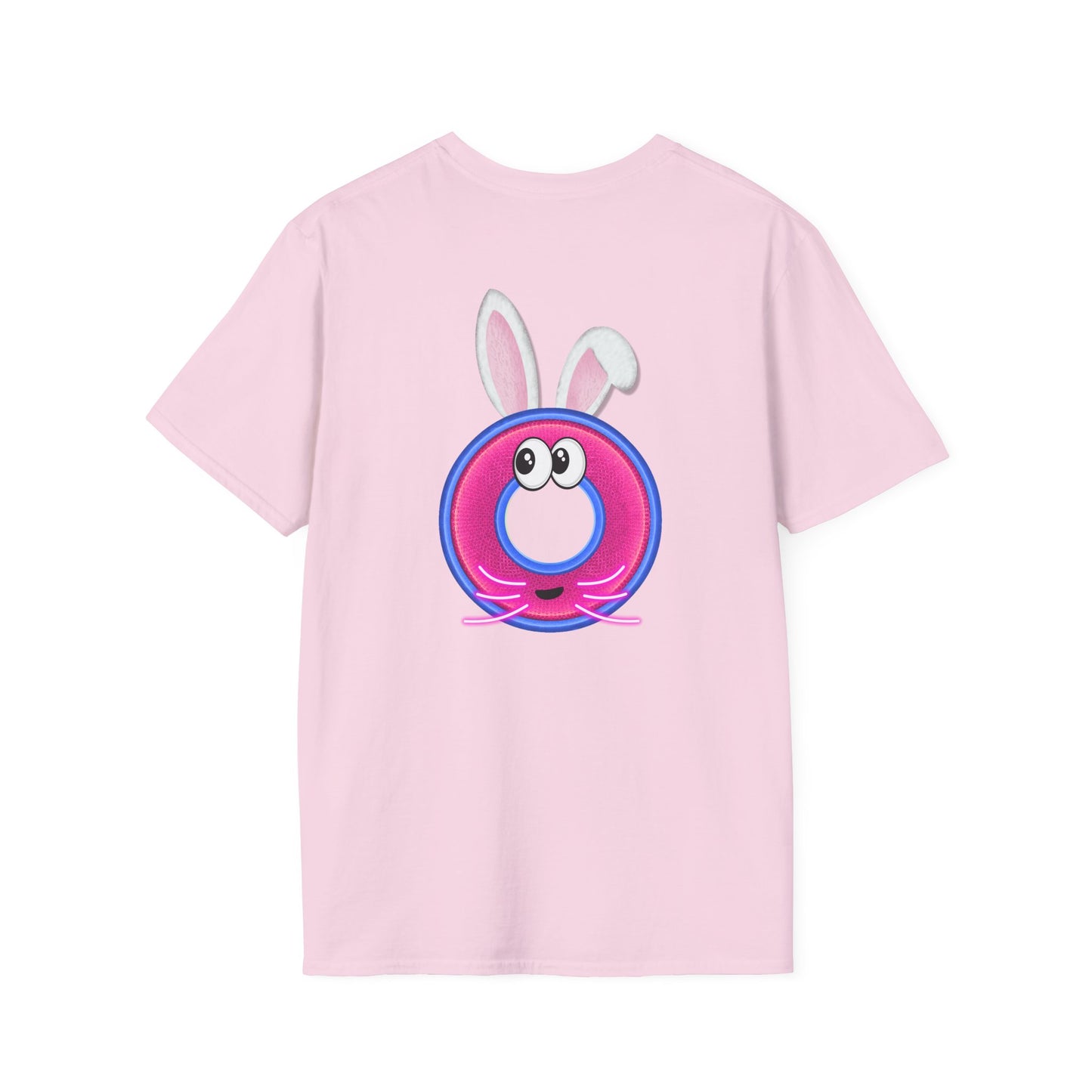 Classic Donut Tee - Unisex Soft-Style - "Easter Donuts" - magenta/pink rustic donut - holiday edition