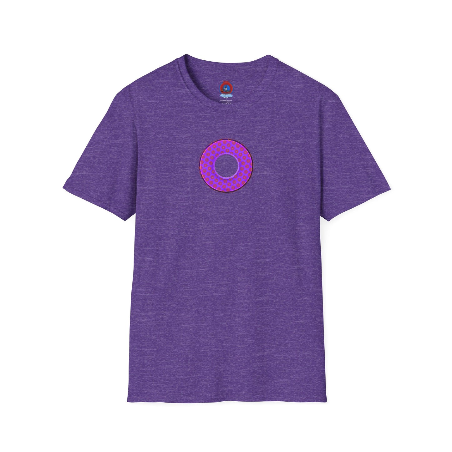 Plain Donuts/Unisex Soft-Style - "Plain Electric Paradoxical Donuts" - bright purple/red donuts