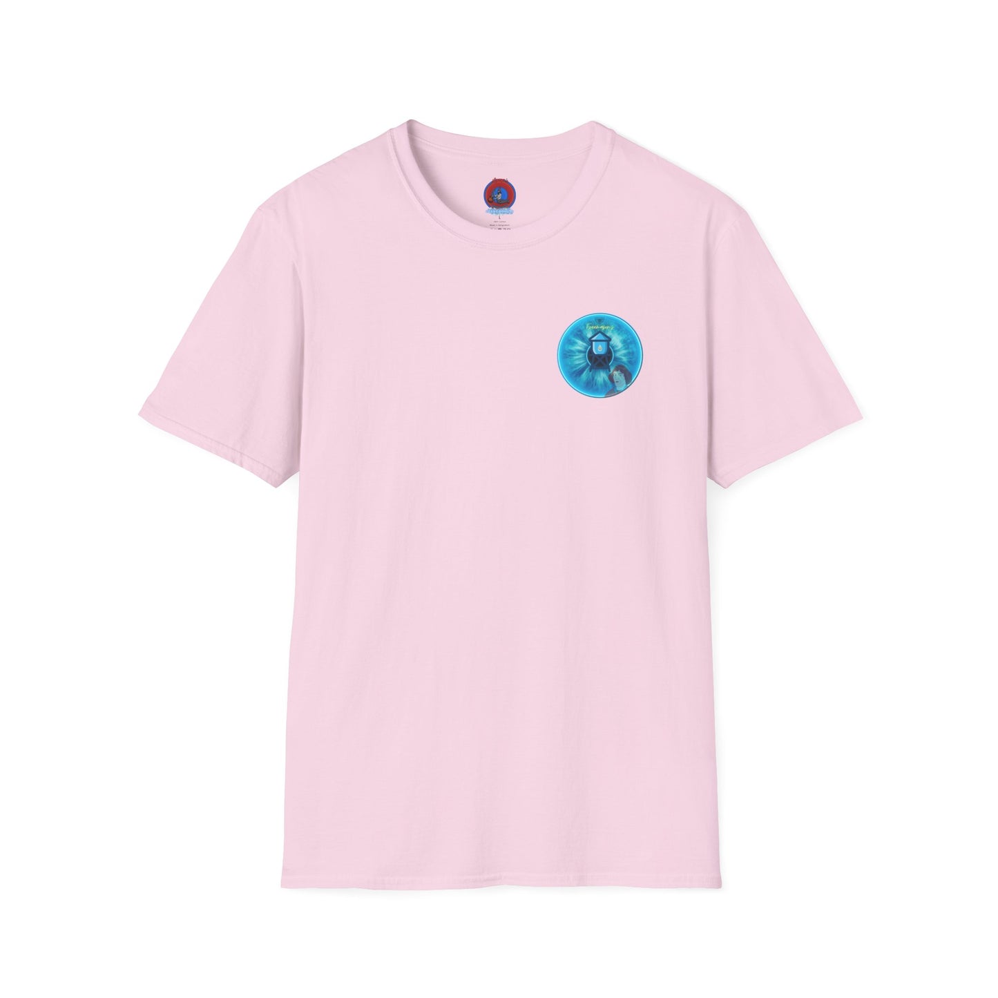 Classic Donut Tee - Unisex Soft-Style - "The Peering Donut of Opacity" - light blue idonut - variant 3