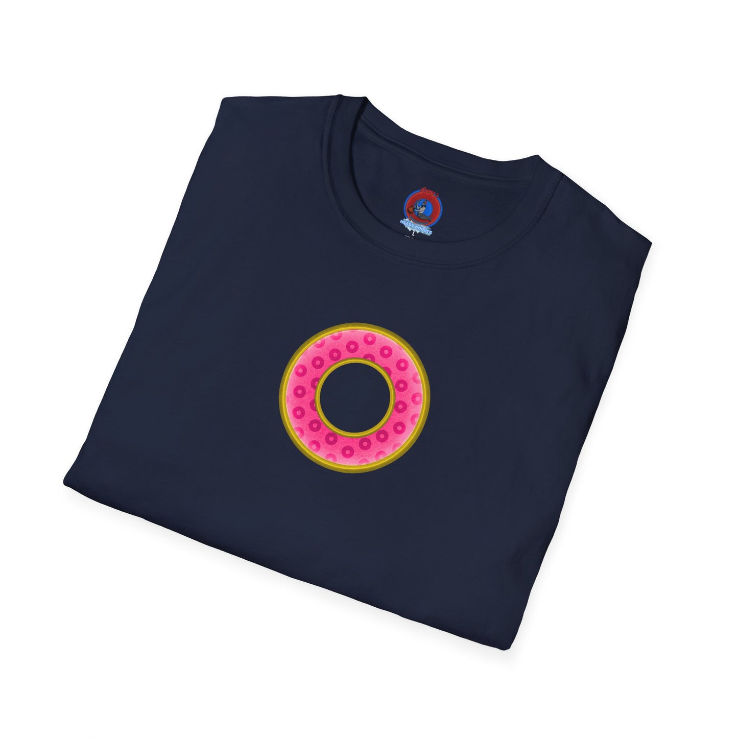 Plain Donuts/Unisex Soft-Style - "Plain Wide Mouthed Paradoxical Donuts" - pink/gold donuts