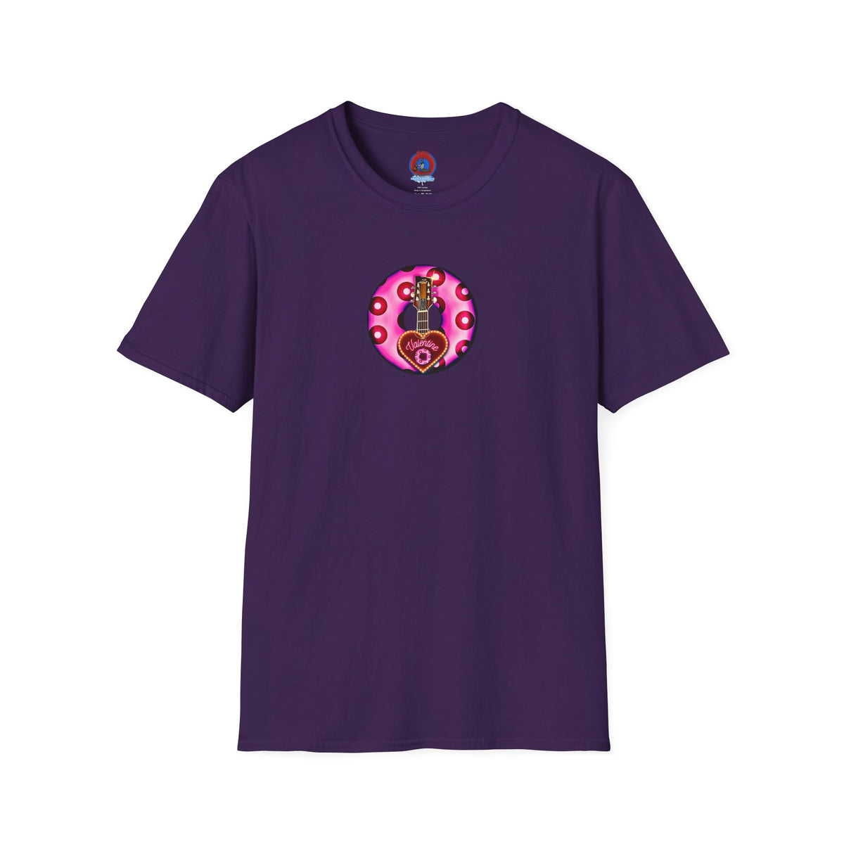 Classic Donut Tee - Unisex Soft-Style - "Would You Be My Donut?" - paradoxical bubblegum pink/red donut - variant 2