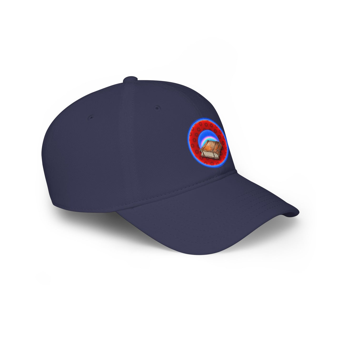 Lumpy Donut Baseball Cap - "Read the F'ing Donut Cap" - paradoxical red/blue wide mouth donut w/