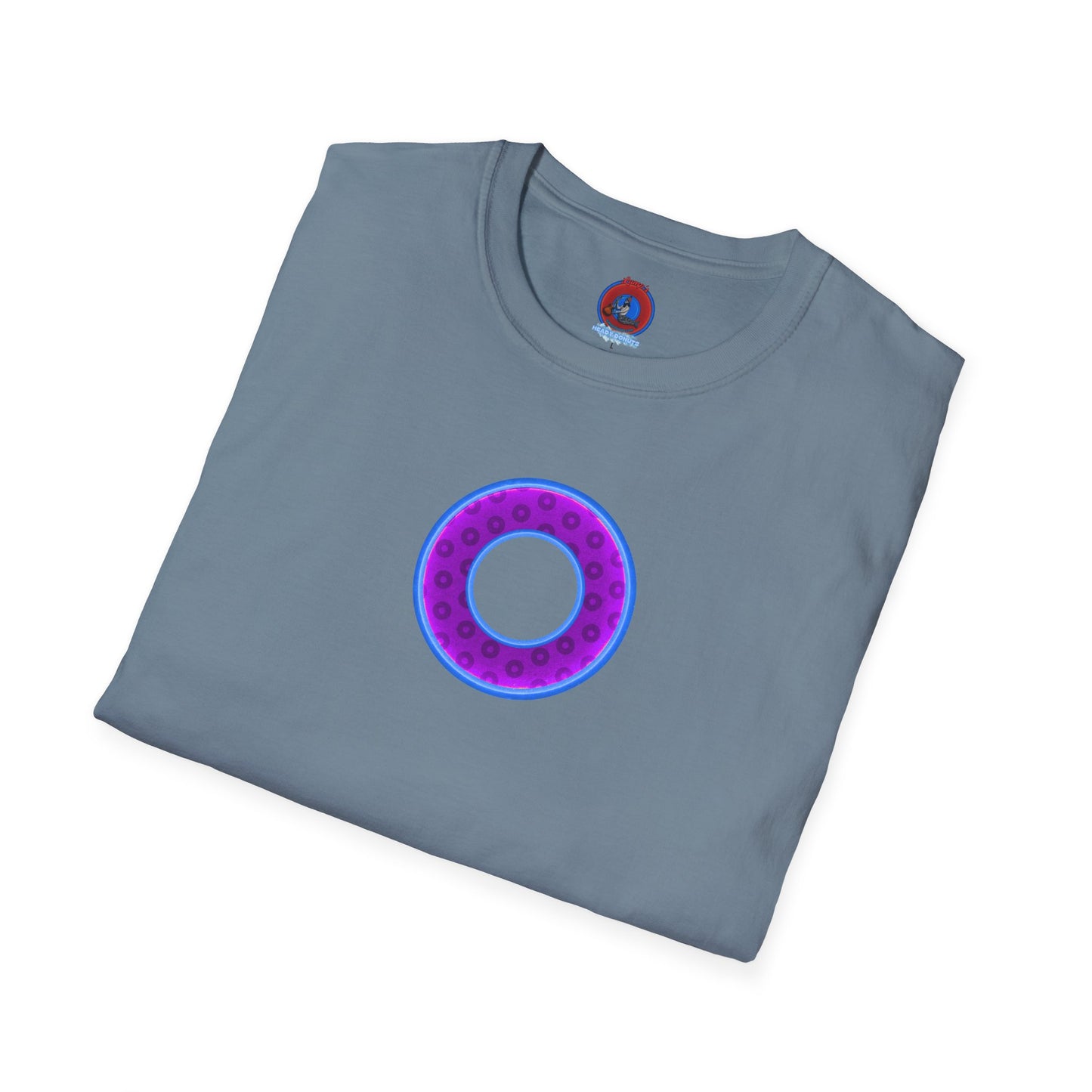 Plain Donuts/Unisex Soft-Style - "Plain Wide Mouthed Paradoxical Donuts" - purple/light royal blue donuts