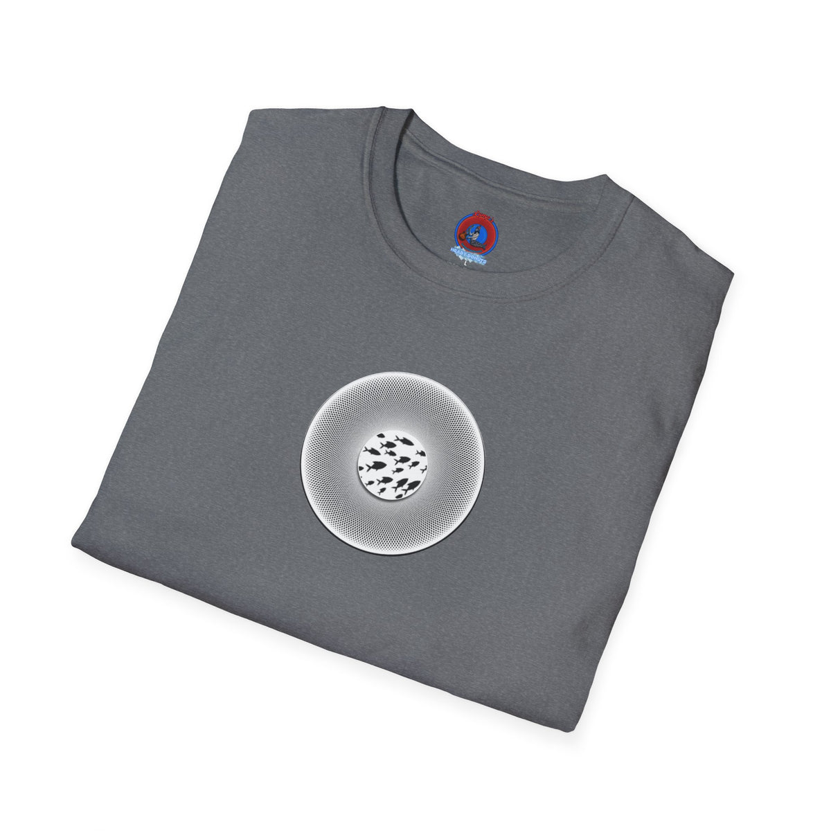 Classic Donut Tee - Unisex Soft-Style - "If I'm Swimming By" - variant 1 - white - textured donut