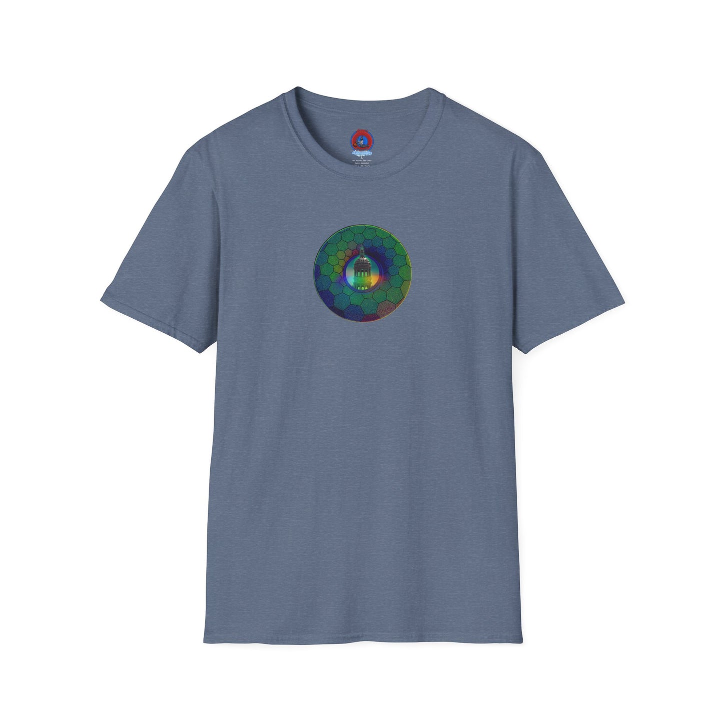Classic Donut Tee - Unisex Soft-Style - "Save the Mondegreen City Hall Clock Tower" - hexadonut - series 1.0 -variant 1 - green donut