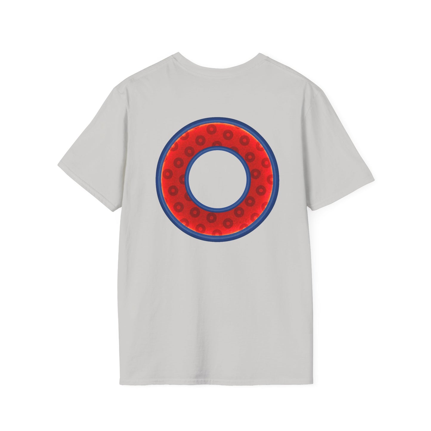 Plain Donuts/Unisex Soft-Style - "Plain Wide Mouthed Paradoxical Donuts" - red/dark blue donuts