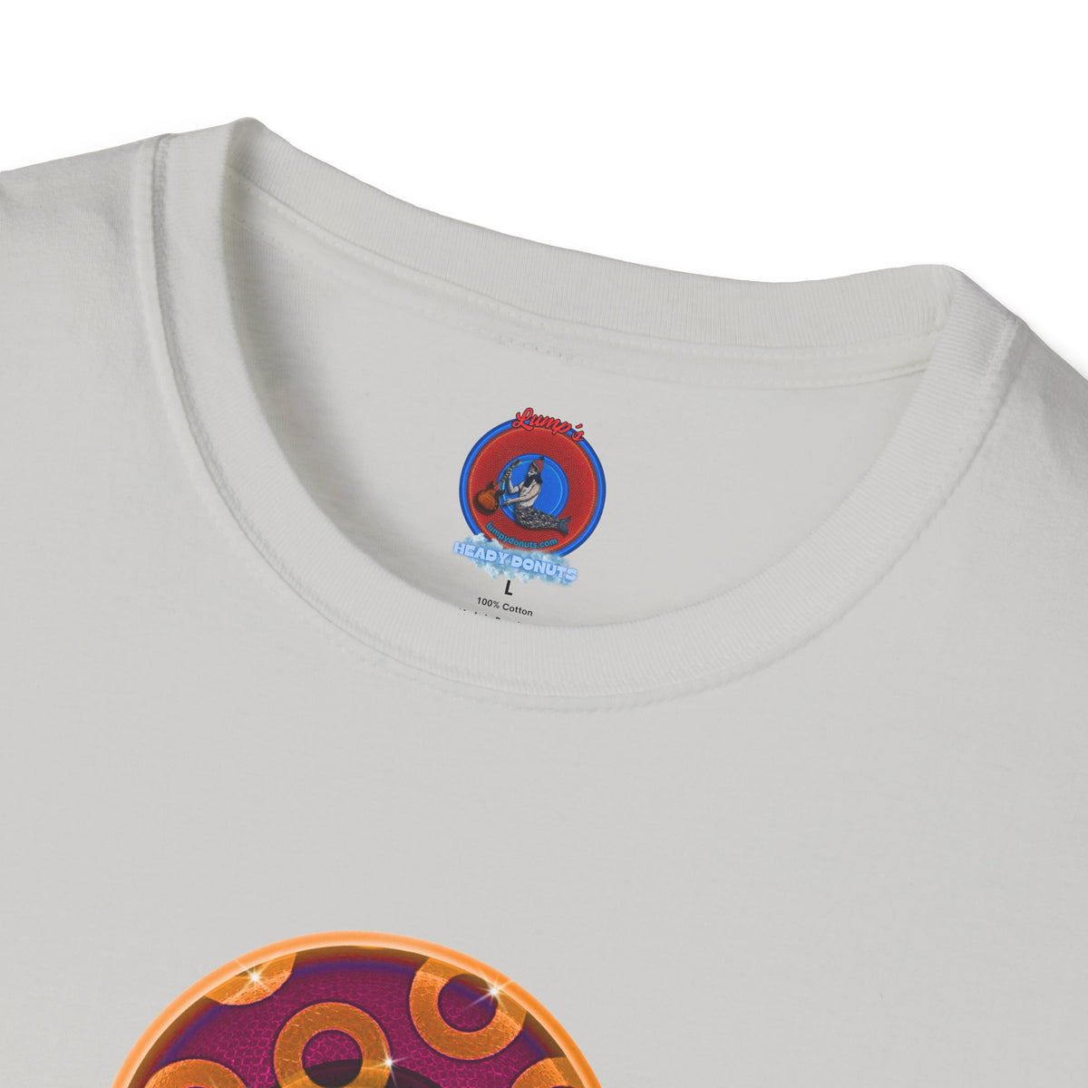 Classic Donut Tee - Unisex Soft-Style - "Princely Wooked Cream - YEMSG Donut " - burgundy/orange rustic paradox donut - variant 1