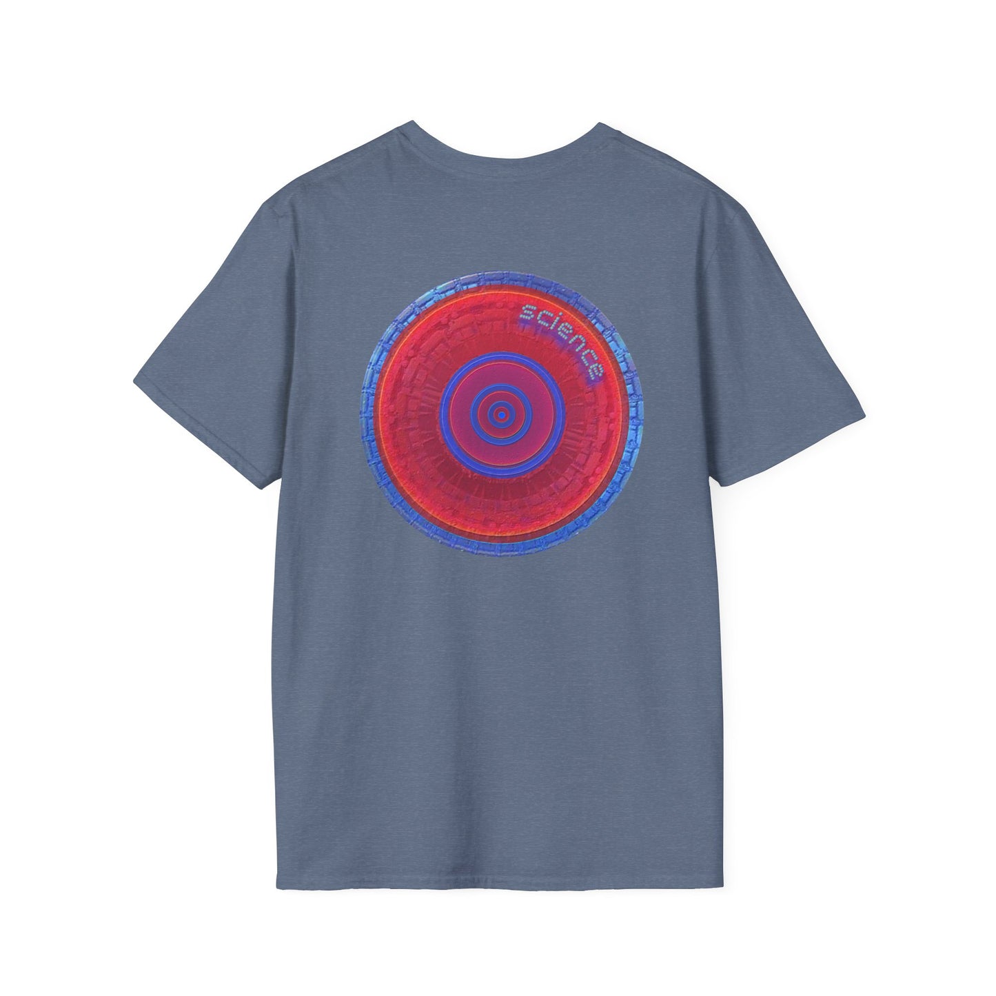 Classic Donut Tee - Unisex Soft-Style - "Tube Donuts" - series 1.0 - red donut/lighter blue bordering