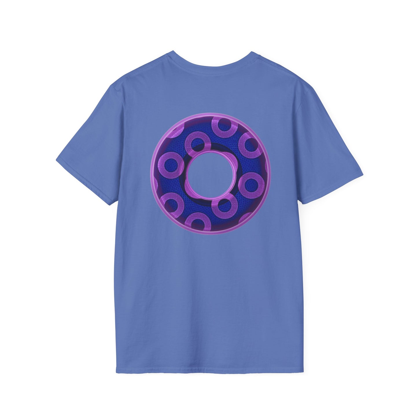 Plain Donuts/Unisex Soft-Style - "Plain Rustic Paradoxical Donuts" - light purple/dark blue donuts