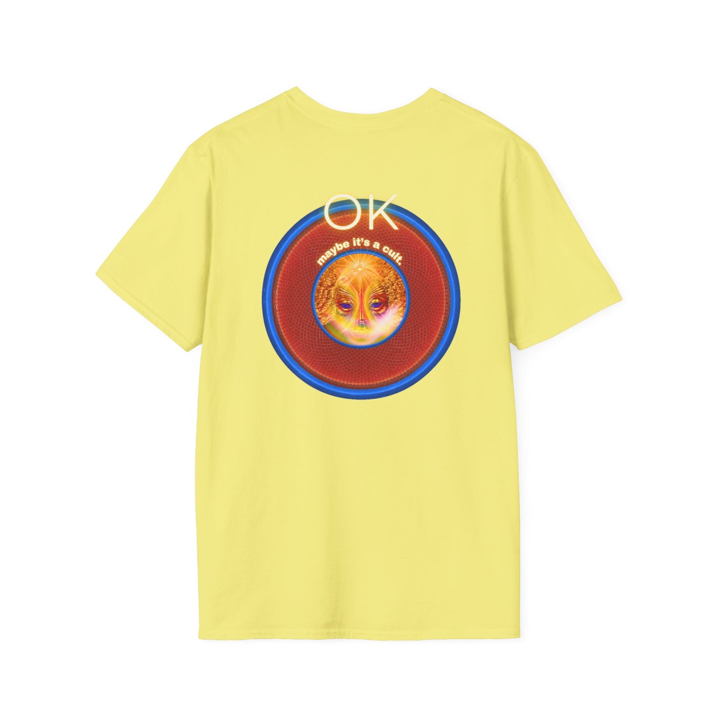 Classic Donut Tee - Unisex Soft-Style - "Donuts: Conjurers of Awesome" - series 1.0  - variant 3 - w/"okay" - red donut