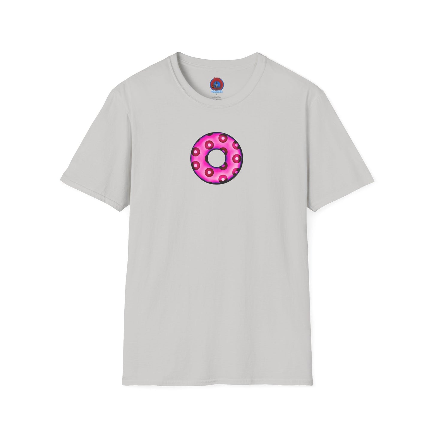 Plain Donuts/Unisex Soft-Style - "Plain Blimpy Paradoxical Donuts" - bright magenta/red donuts