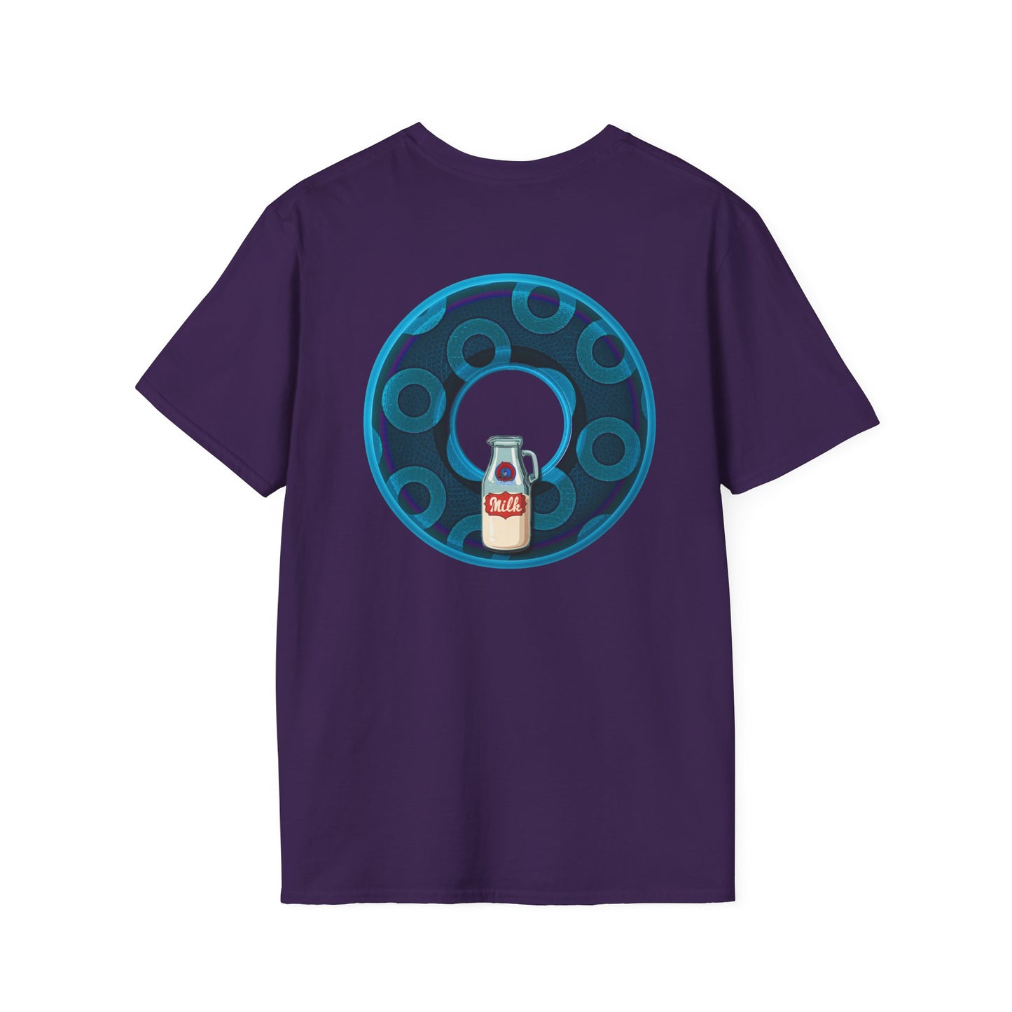 Classic Donut Tee - Unisex Soft-Style - "Wooked Cream - YEMSG Donut " - blue/teal rustic paradox donut - variant 7