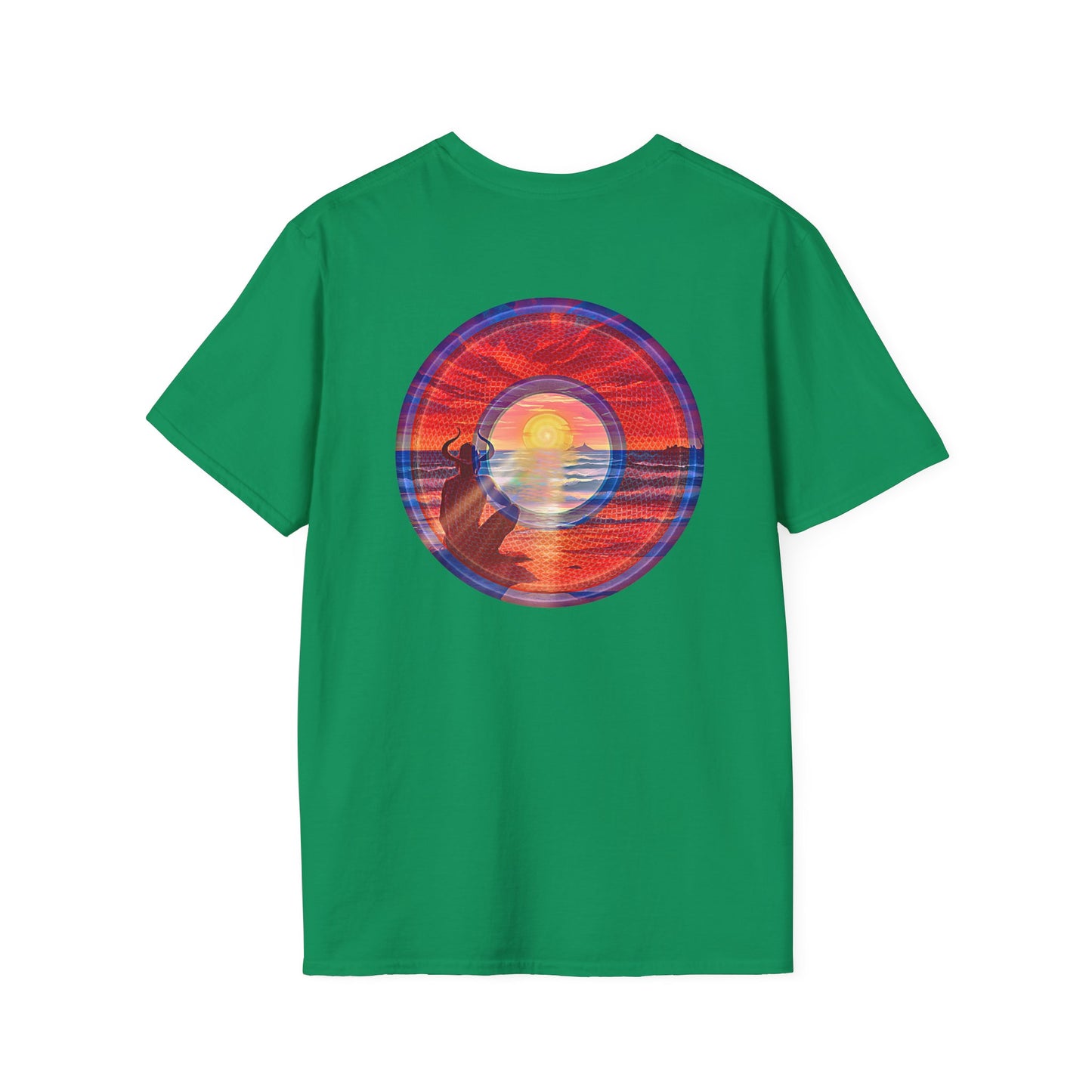 Classic Donut Tee - Unisex Soft-Style - "The Squirming Donut" - red picture donut