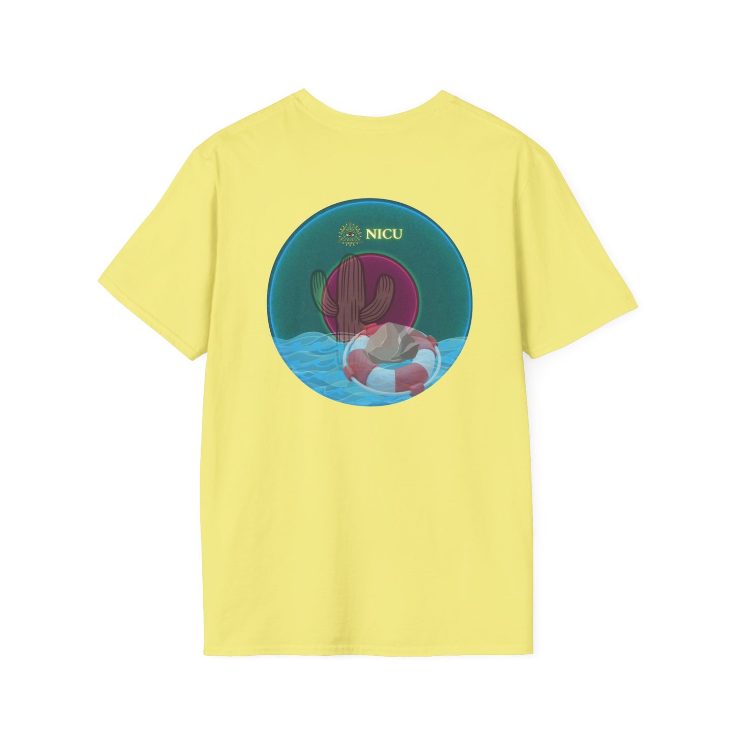 Classic Donut Tee - Unisex Soft-Style - "Masonic Donut of Rites" - series 1.0  - vivid dark teal donut