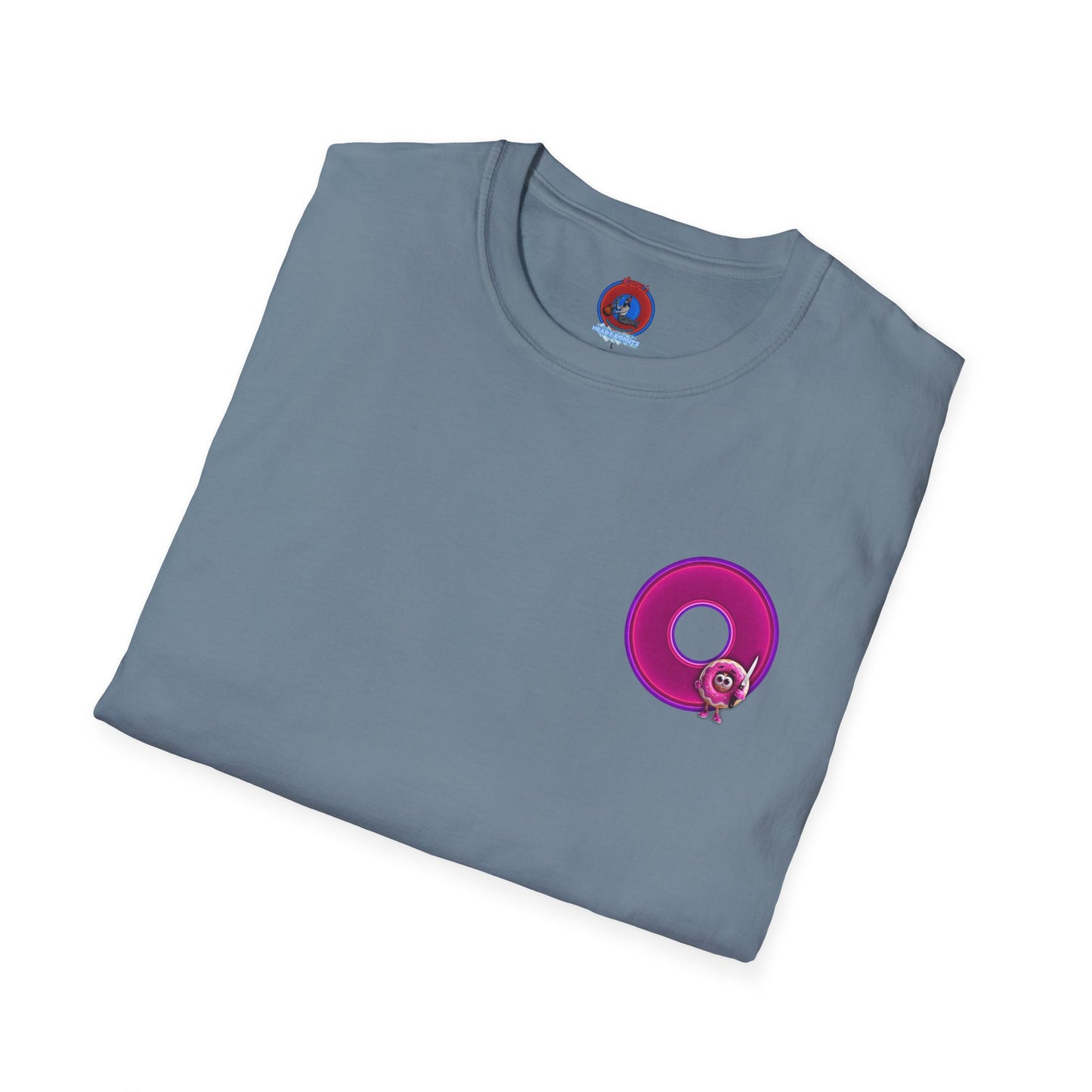 Classic Donut Tee - Unisex Soft-Style - "My Friend the Donut " - series 1.0  - variant 3 - magenta/purple donut